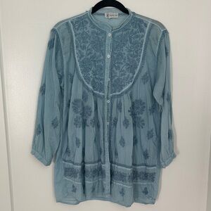 Jayshree Dalal Hand-stitched Floral Embroidered Top